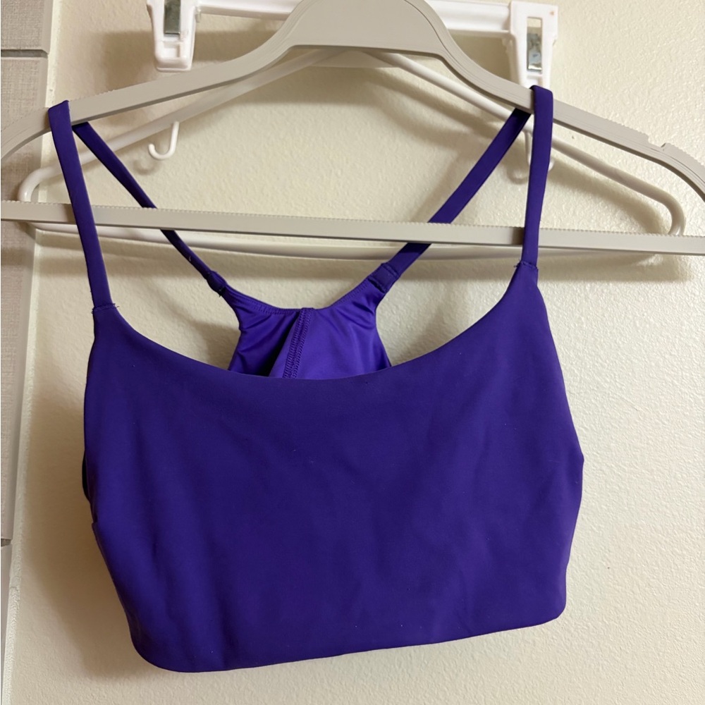 Lululemon Petrol Purple Wunder Train Strappy Racer Bra *Light Support, C/D Cup